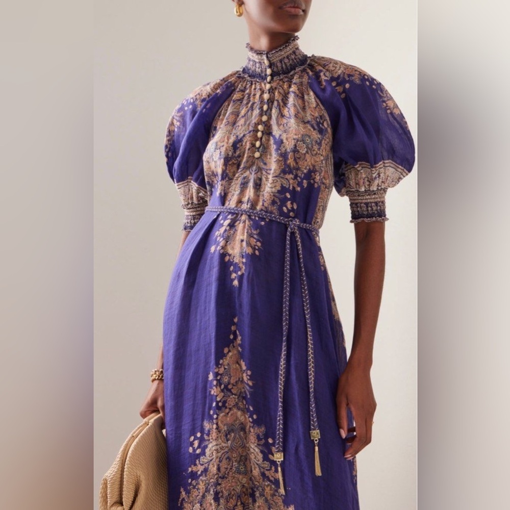 Zimmermann Anneke Maxi Dress in Indigo Paisley - Picture 11 of 16